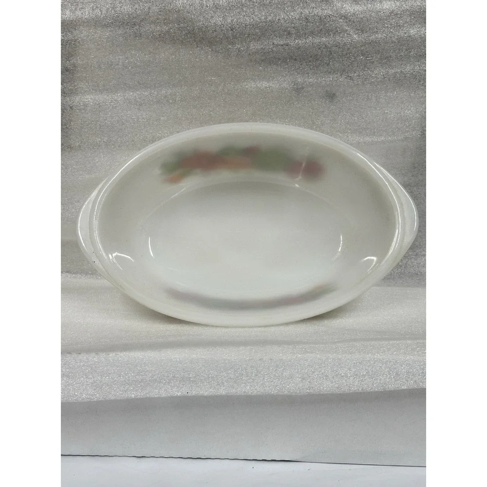 Vintage Glasbake Lot Of‎ 3 Vegetable Garden Medley Casserole Loaf Oval Serving